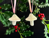 Porcelain Mushroom Ornament- Blush