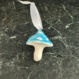 Porcelain Mushroom Ornament- Sky Blue