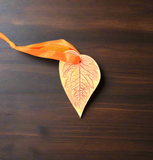 Pressed Leaf Ornament - Red and Orange