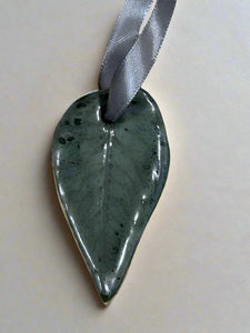 Pressed Leaf Ornament - Slate