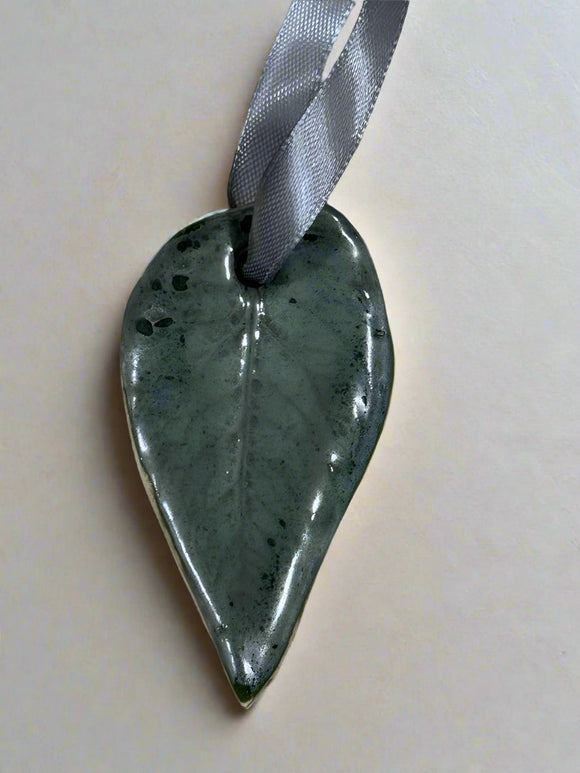 Pressed Leaf Ornament - Slate