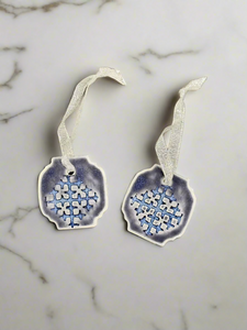 Porcelain Ornament- Blue Frost