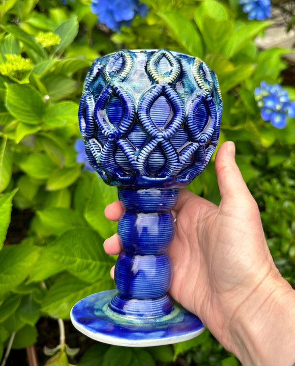 Blue and Green Goblet