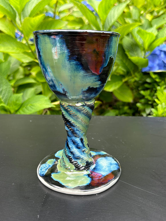 Galaxy Glazed Goblet